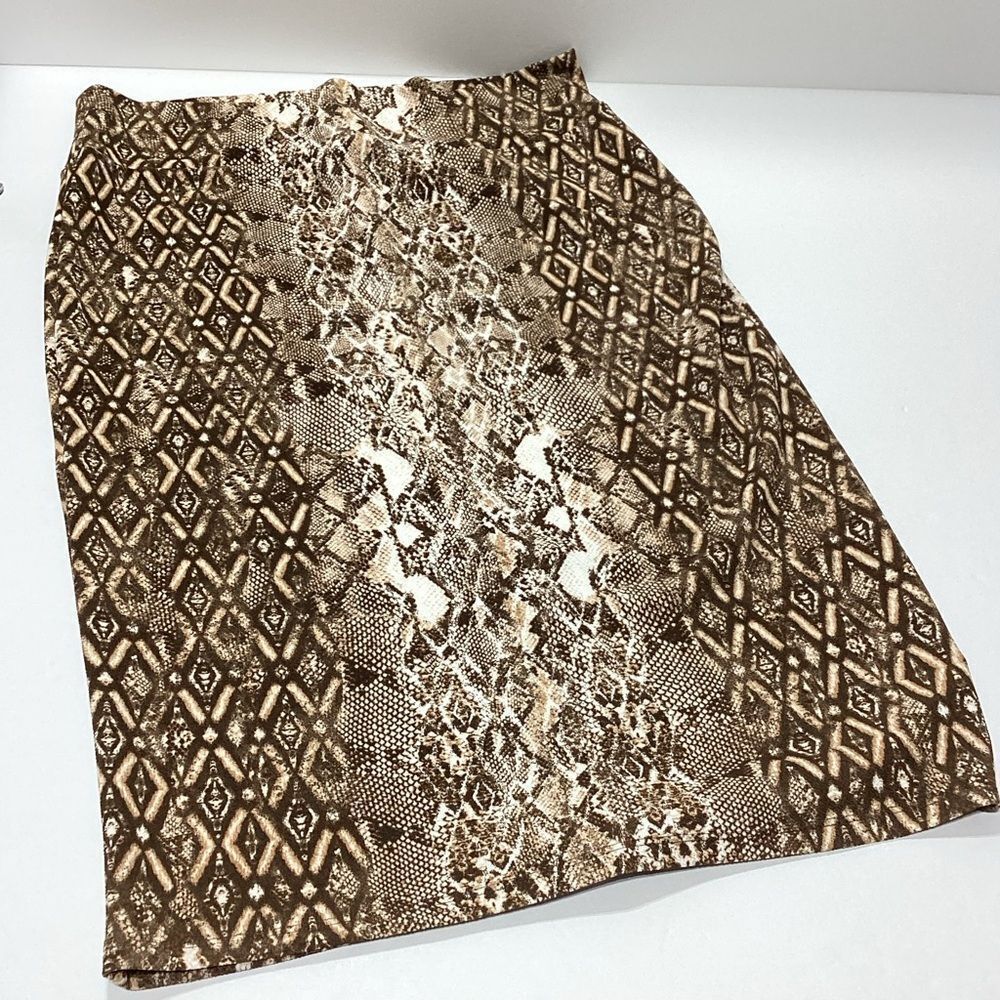 LuLaRoe Skirt Brown Snake Patterned Pencil Skirt 2XL